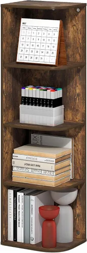 Vista 43 de Furinno PASIR - Estantería de libros de 2 niveles, estantería moderna de 9 x 12 x 21, estanterías abiertas para sala de estar, dormitorio, oficina