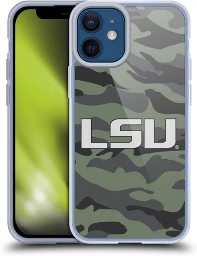 Vista 207 de Head Case Designs Funda de gel suave con licencia oficial de la Universidad Estatal de Louisiana LSU Camou compatible con Apple iPhone 7 Plus/iPhone