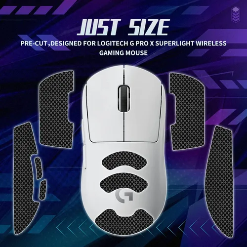 Vista 4 de Cinta de agarre antideslizante para mouse compatible con Logitech G PRO X SuperlightSuperlight 2, mouse inalámbrico para juegos, absorción de sudor