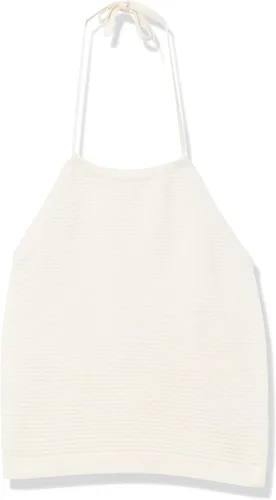 Vista 6 de The Drop Amanda - Suéter con textura halter para mujer