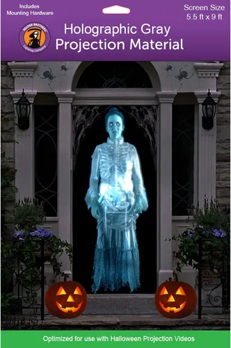 Vista 11 de Pantalla de proyección trasera holográfica con accesorios de montaje para proyectar videos de Halloween (5 x 9 pies y 40 x 60 pulgadas)