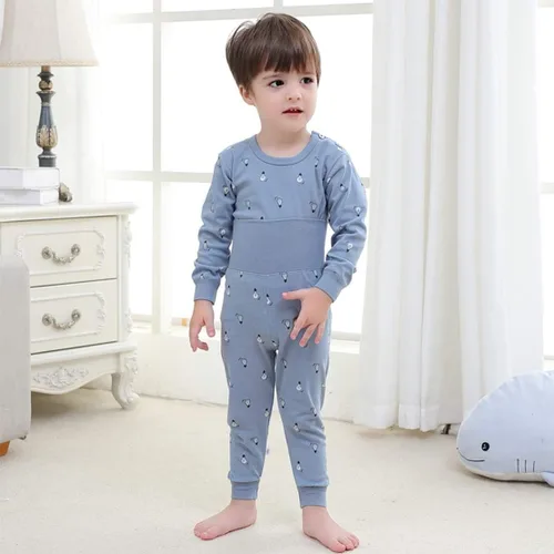 Vista 6 de Pijama Yanwang de manga larga 100 algodón orgánico para bebé y niño 3 M-6T