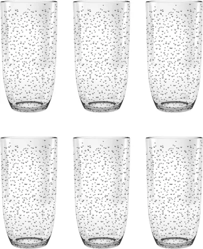 Vista 6 de TarHong Bubble Double Old Fashion Glass Mint, 15.5 onzas, plástico premium, juego de 6