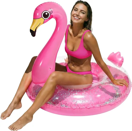 Vista 16 de HeySplash Pool Floats, Inflatable Pool Float, Large Floatie for Bachelorette Party, Swim Tube River Lake Beach Bride Wedding Decor Fun Toy Raft