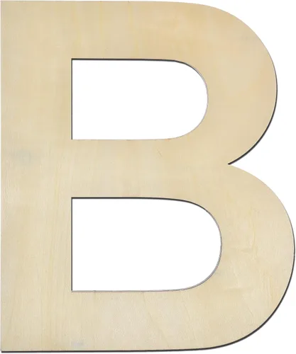Vista 10 de Letra de madera A de 12 pulgadas de grosor, letra de madera grande sin terminar de 1/4 de pulgada de grosor para decoración de pared del hogar Letra