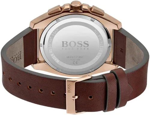 Vista 3 de Jefe Grandmaster - Reloj de cuarzo para hombre acero inoxidable correa de piel marrón 24 modelo 1513882