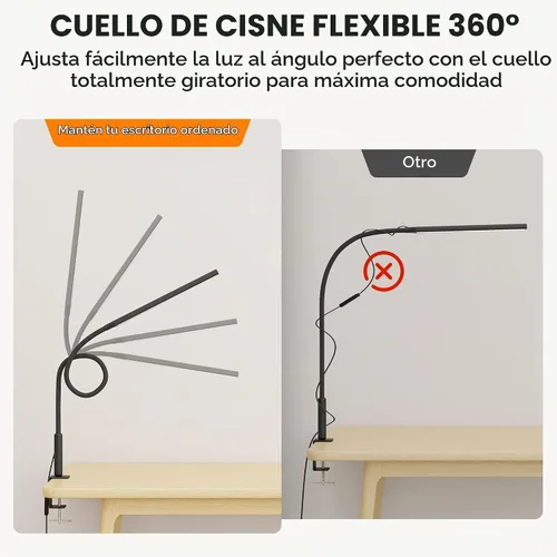 Vista 6 de Luz LED de rompecabezas de 18 W con abrazadera, lámpara