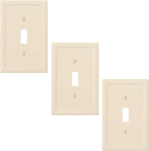 Vista 28 de Cubiertas de interruptor de luz, placas aisladas de pared de palanca única para enchufes eléctricos, placas de interruptor único de 1 banda