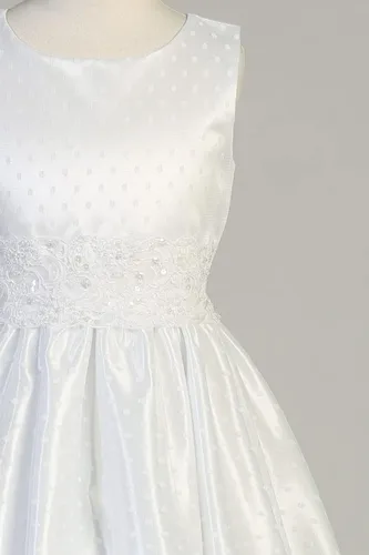 Vista 2 de Vestidos de Primera Comunión para Niñas 7-16 Vestido de Santa Comunión Blanco Vestidos de Primera Comunión para Niñas Plus