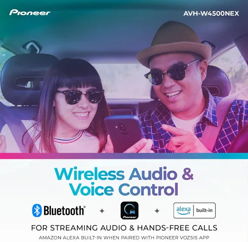 Vista 5 de Pioneer AVH-W4500NEX Pantalla táctil capacitiva de 7 pulgadas, doble DIN, inalámbrico y con cable Apple CarPlay y Android Auto, Bluetooth, CD/DVD