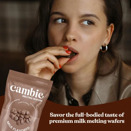 Vista 8 de Cambie Milk Melting Chocolate - 2 libras de caramelo de leche de alta calidad para hacer barra de chocolate Dubai, paletas de pastel, bombas