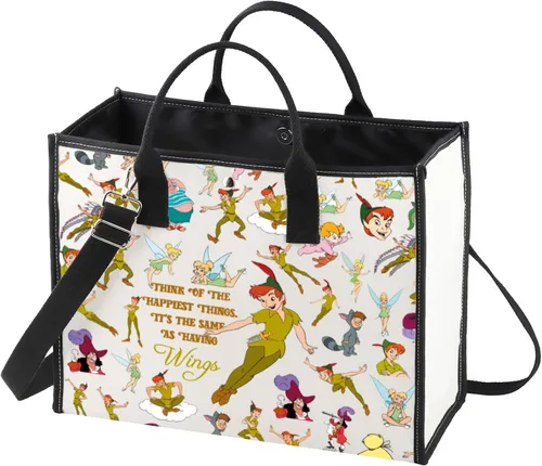 Vista 8 de WZMPA Bolsa de cosméticos de película de dibujos animados, regalo para fanáticos de cuentos de hadas, piensa en las cosas más felices, es lo mismo
