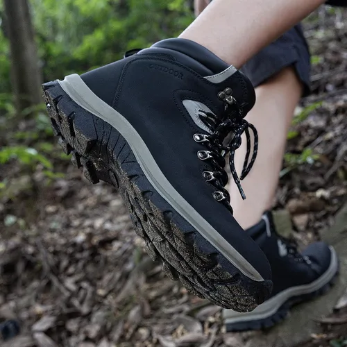 Vista 8 de ZASEPY Hiking Boots Men Work Boots for Men Comfortable & Waterproof & Non-Slip Men's Hiking Boots Trekking Camping Backpacking