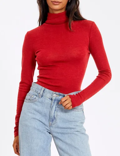 Vista 2 de SUNBS Camisas de manga larga de cuello alto para mujer, 3 piezas, cuello alto, moda de otoño, 2023, ajuste delgado, ropa interior térmica de invierno