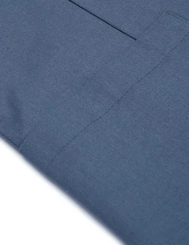 Vista 5 de COOFANDY Chaqueta deportiva casual para hombre, ajuste regular, ligera, de lino, elegante, con un botón