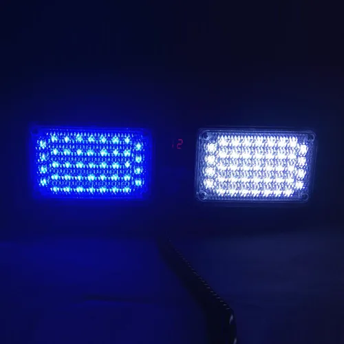 Vista 8 de Wecade® 86 luces LED estroboscópicas de protección solar, luces intermitentes de advertencia de emergencia para visera, máxima visibilidad con 12