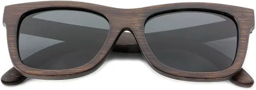 Vista 5 de RawWood Originals - Lentes de sol polarizados de madera de bambú 100% flotantes Wayfarer