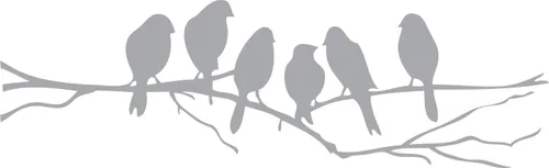 Vista 16 de Picniva Calcomanía de pared de pájaro en rama de árbol, 22 x 7 pulgadas, vinilo negro mate para decoración de guardería, sala de estar y dormitorio