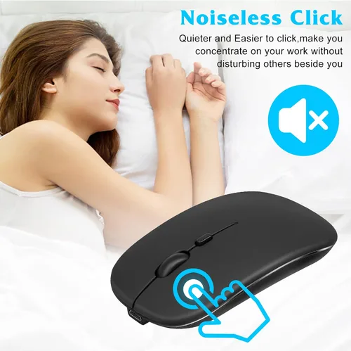 Vista 10 de UrbanX Mouse recargable Bluetooth para ASUS TUF Gaming Laptop Bluetooth Mouse inalámbrico diseñado para laptop/PC/Mac/iPad