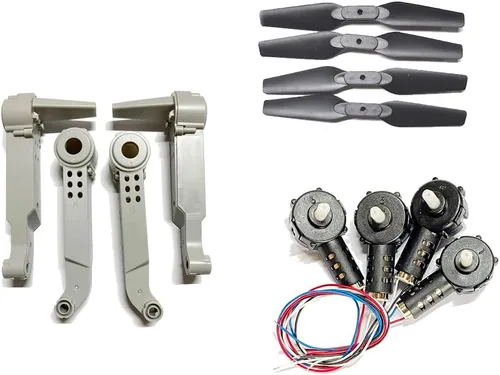 Vista 5 de YILIANDE para K3 E99 y Pro Rc para Drone para WiFi para FPV Quadrotor para piezas Motores Base de motor Kit de brazo de engranajes (azul)