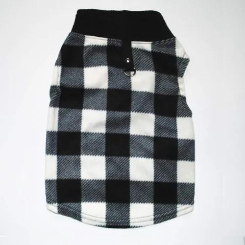 Vista 9 de Suéter para perro, chaleco de forro polar suave con anillo para correa, chaqueta pullover de invierno para mascotas, ropa para cachorros, perros