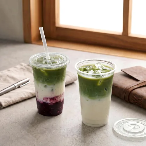 Vista 6 de VITEVER 100 Juegos - Vasos de plástico transparente de 12 oz con tapas y pajitas, vasos desechables para café helado, batidos, malteadas, bebidas