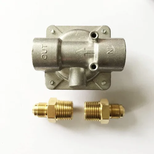 Vista 6 de Regulador de Parrilla de Gas Natural GRILLJOB con 2 Conexiones de Latón, Tubo de Gas de Entrada/Salida 1/2'' X 1/2''-14NPT, Presión Máxima