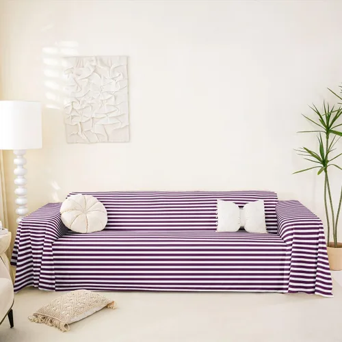 Vista 20 de Erosebridal Funda de sofá de lunares de 71 x 91 pulgadas, funda de sofá con lunares geométricos, funda de sofá moderna de estilo rústico con Blanco