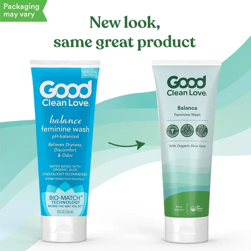 Vista 9 de Good Clean Love Balance Feminine Wash, limpiador hidratante vaginal equilibrado con pH para mujeres con ingredientes naturales, producto de limpieza