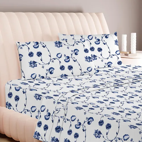 Vista 58 de Carressa Linen - Juego de sábanas 100% algodón de 600 hilos