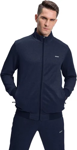 Vista 4 de MAGNIVIT - Conjunto deportivo para hombre con cremallera completa y manga larga