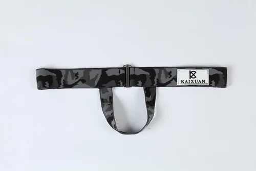 Vista 7 de Swbreety Arnés para hombre, camiseta sin mangas de camuflaje para el pecho, correa para el pecho, disfraces, camiseta muscular y tanga con anillo
