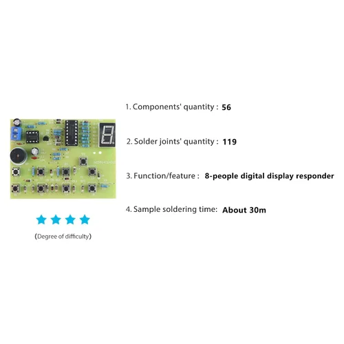 Vista 2 de Kit de práctica de soldadura 5in1 DIY Kit de órgano electrónico (8QD1302)