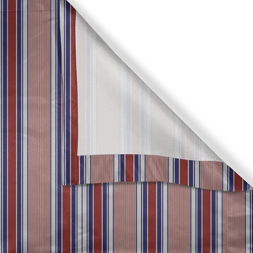 Vista 5 de Ambesonne Cortina a rayas con ojales, diseño de líneas verticales, diseño abstracto, formas geométricas, cortinas decorativas de 2 paneles