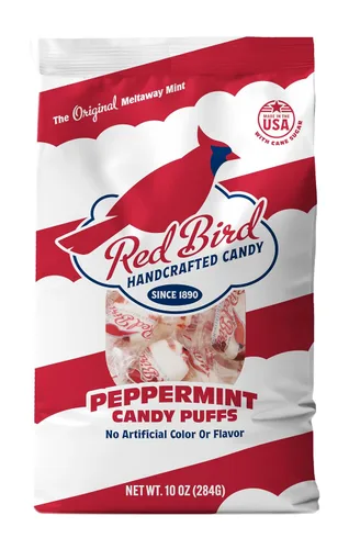 Vista 9 de Red Bird Caramelo de menta suave, envuelto individualmente, mentas de aliento sin gluten, bolsa de 10 onzas Color actual