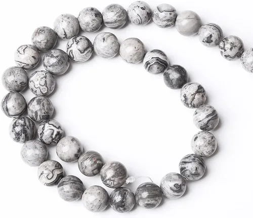 Vista 264 de 100 cuentas de piedra multicolor natural de 0.236 pulgadas (0.236 in), cuentas espaciadoras sueltas redondas para hacer pulseras, collares, aretes