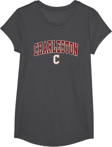 Vista 21 de Charleston Cougars Arch Over Logo - Camiseta con licencia oficial, Negro
