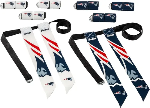 Vista 33 de Franklin Sports NFL - Conjuntos de fútbol con bandera del equipo de la NFL, cinturones + banderas, para niños + adultos, se adapta a cintura