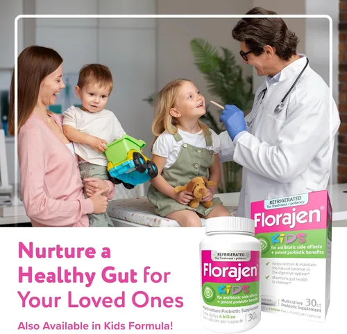 Vista 7 de Florajen Probióticos para la digestión, suplemento de salud intestinal con alivio del estreñimiento y la hinchazón para adultos, 30
