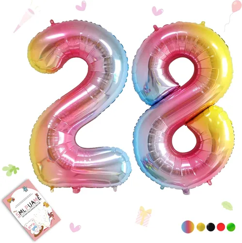 Vista 161 de Globos grandes de 40 pulgadas de números del 0 al 9, globos numéricos para decoración de fiesta de cumpleaños, globos de helio de aluminio