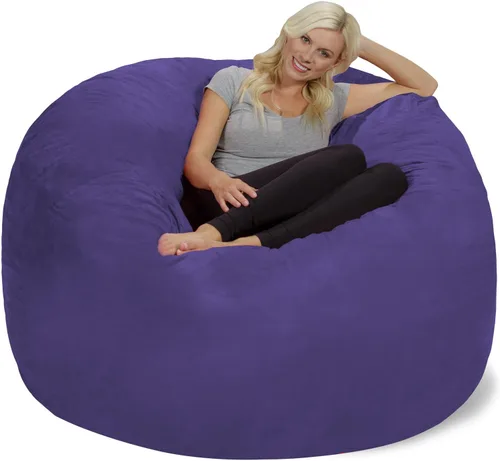 Vista 26 de Chill Sack Bean Bag Funda para silla, 3 pies, microgamuza - Oliva