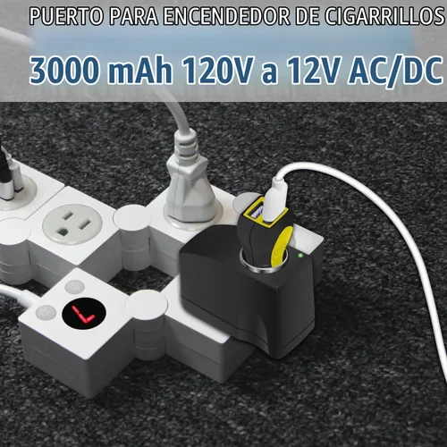 Vista 5 de Cellet Adaptador de CA a CC, convertidor de corriente de 120 V/110 V a 12 V CA/CC, enchufe para encendedor de cigarrillos de automóvil