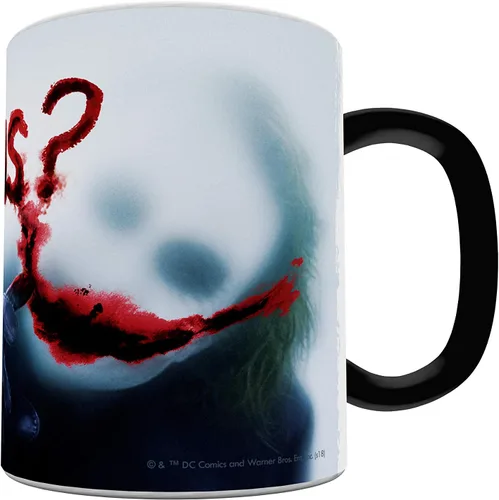 Vista 5 de Morphing Mugs DC Comics - Batman: The Dark Knight - Joker - Why So Serious - Taza de cerámica sensible al calor que cambia de color de 11 onzas