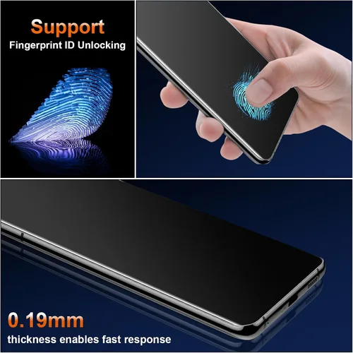 Vista 4 de [Paquete de 2+2] Protector de pantalla de privacidad mate de 4 vías de 360° para Samsung Galaxy S20 con protector de lente de cámara, compatible