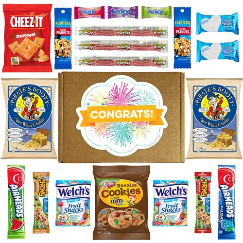 Vista 3 de Hangry Kits Regalos de felicitación para hombres y mujeres - Envía el paquete de cuidado de la cesta de regalo de felicitaciones a un amigo o ser