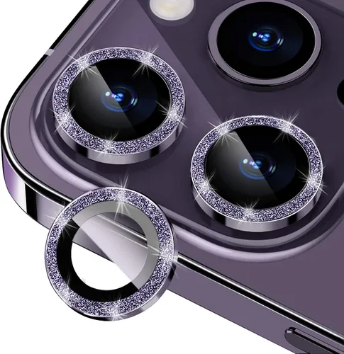 Vista 35 de Protector de lente de cámara para iPhone 15 Pro/iPhone 15 Pro Max, anillo de metal individual, dureza 9H, protector a prueba de arañazos, accesorios