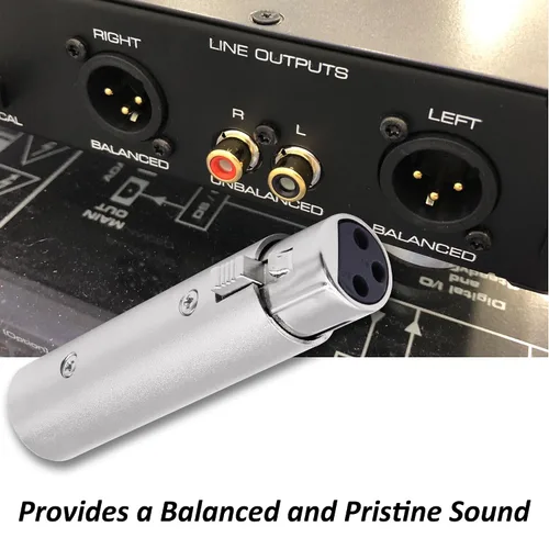 Vista 3 de XLR 5 pines macho a 3 pines hembra DMX adaptador convertidor de señal de audio para micrófono luz de escenario -2