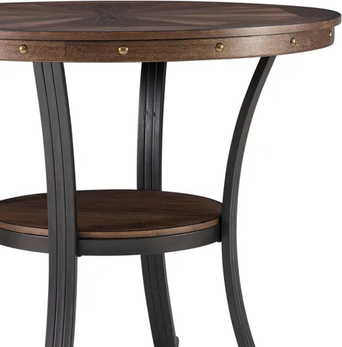 Vista 9 de Powell Muebles Franklin - Mesa auxiliar, pequeña, color marrón