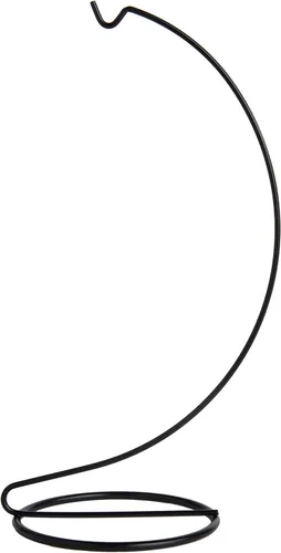 Vista 2 de Creative Hobbies Soporte Colgador Porta Adornos Chapado en Negro de 10 Pulgadas de Alto para Exhibir Adornos de Navidad, Terrarios de Vidrio, Etc.