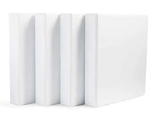 Vista 11 de Amazon Basics Archivadores de 3 argollas de 3 pulgadas, organizador con argollas en D, 2 paquetes, para la escuela, oficina en casa, color blanco
